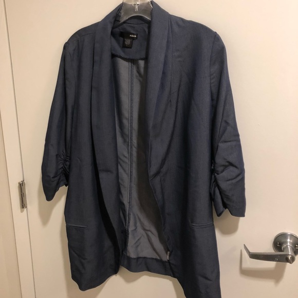 Aqua Chambray Blazer - Picture 2 of 8